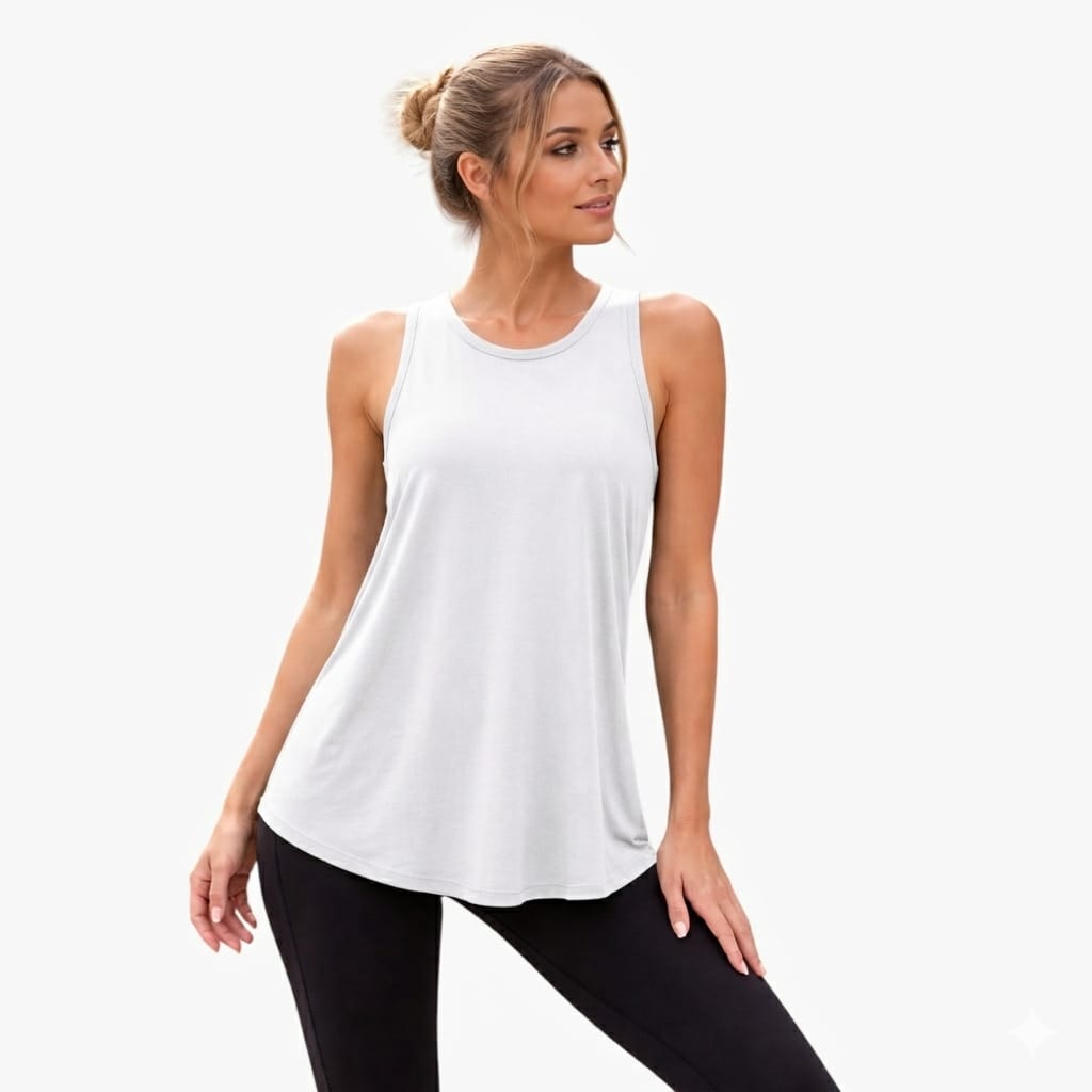 Fila Fi-Lux Open Back Tank Top WHITE FW11A514