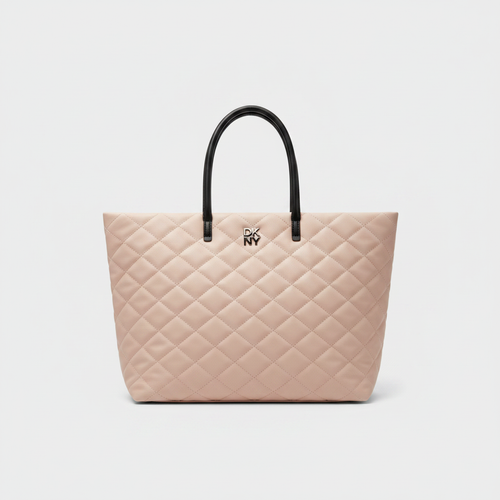 DKNY Pink Tote - DK/NY Stacked Logo