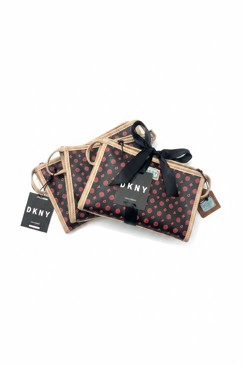 DKNY Pouch Set – Flat Lay