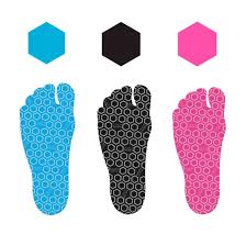 NAKEFIT L'ORIGINALE - Blue Hypoallergenic Adhesive Insoles - 3 Pairs in Pack (33-34 EU)