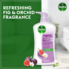 Dettol Pamper Anti-Bacterial Body Wash Fig & Orchid 500ml - Embrace Fragrant Rejuvenation