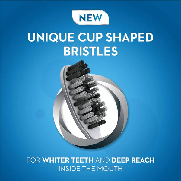Oral-B Cavity Defense Toothbrush With Charcoal Extract, Medium, Cleans Deep, Removes Stain, 2 pcs (Buy 2 Get 2 Free)