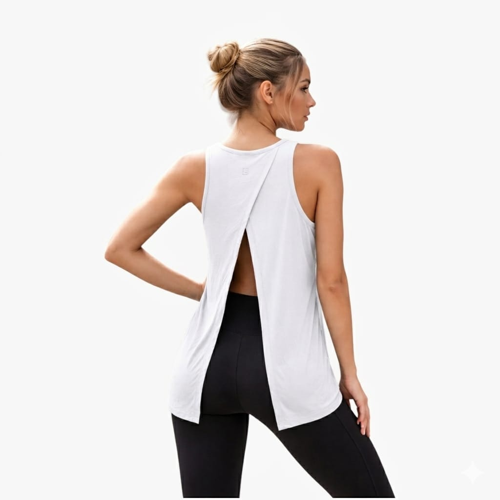 Fila Fi-Lux Open Back Tank Top WHITE FW11A514