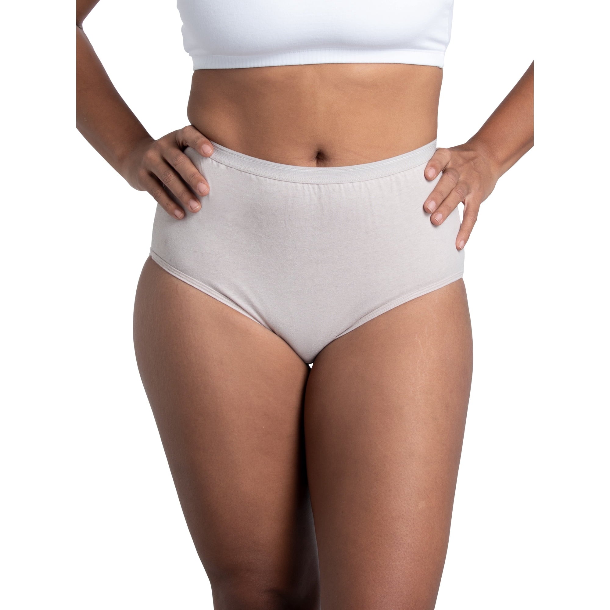 SIZE: 8/XL(PANT SIZE:14-16) - Fruit of the Loom Women's Cotton Brief Underwear, 10-Pack