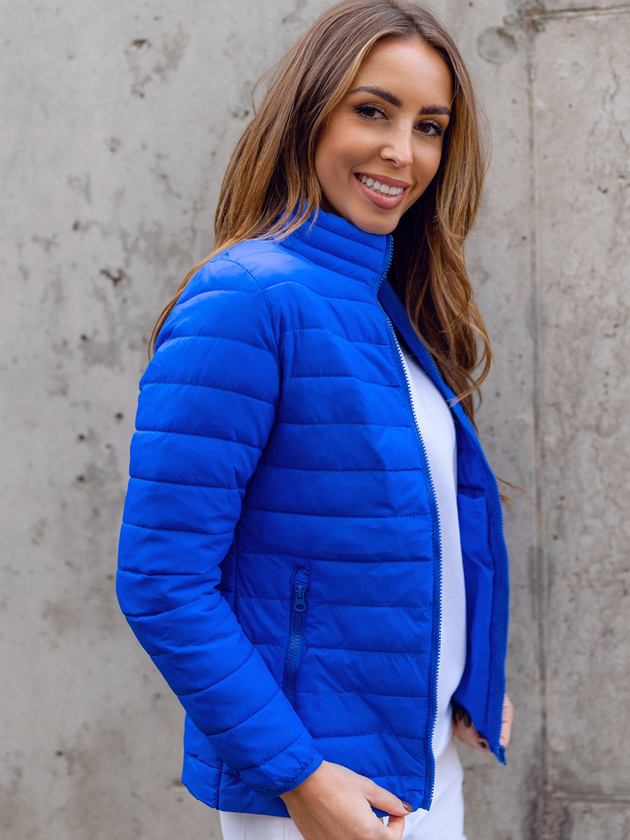 MySTYLE Women's Winter Puffer Jacket Neon Blue