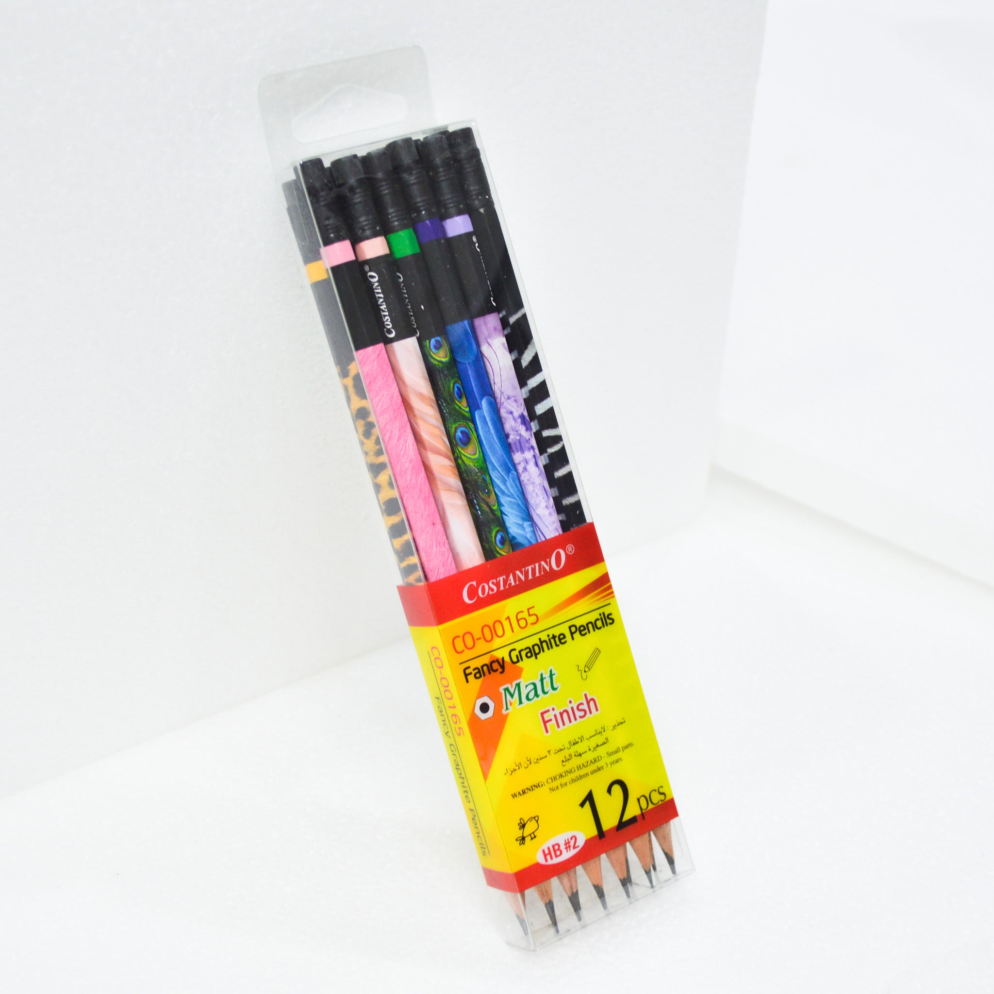 Costantino CO-00165 Fancy Graphite Pencils, 12-Pack with Matte Finish