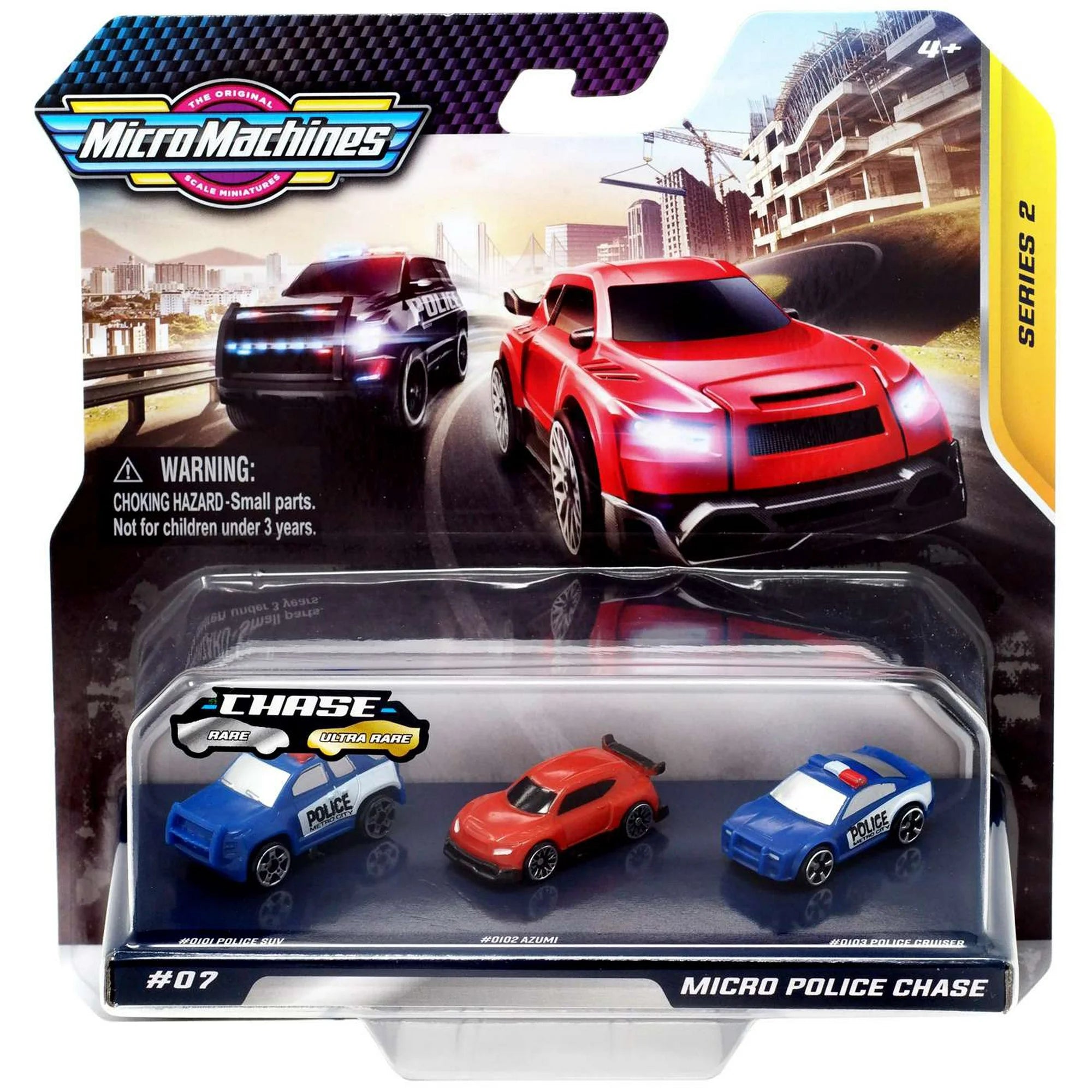 Micro Machines Series 2 Police SUV, Azumi & Police Cruiser Vehicle 3-Pack