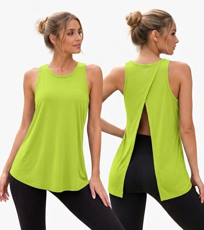 Fila Fi-Lux Open Back Tank Top KIWI GREEN FW11A514
