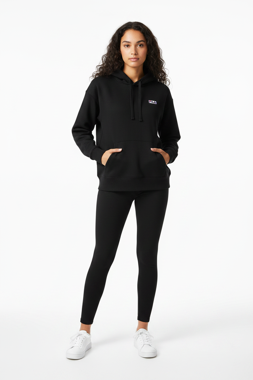 FILA Black Hoodie - Model Front
