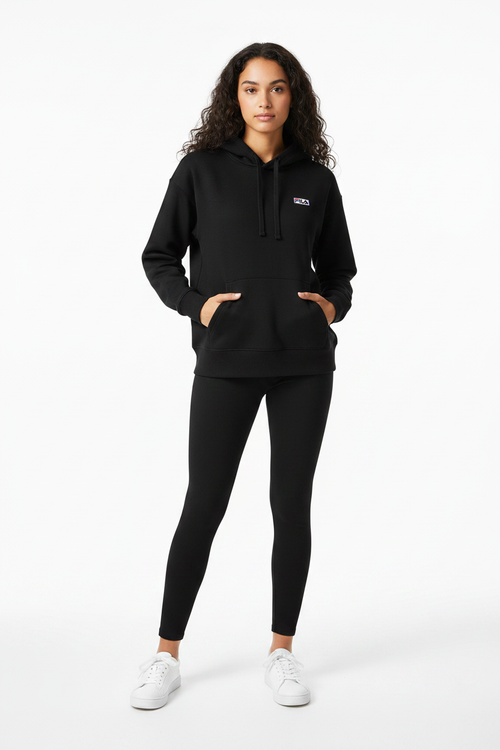 FILA Black Hoodie - Model Front