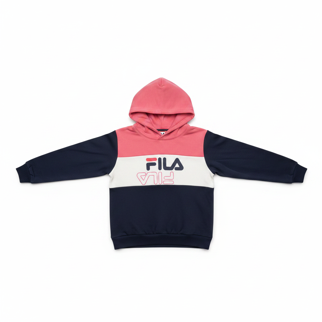 FILA Colorblock Hoodie White Background