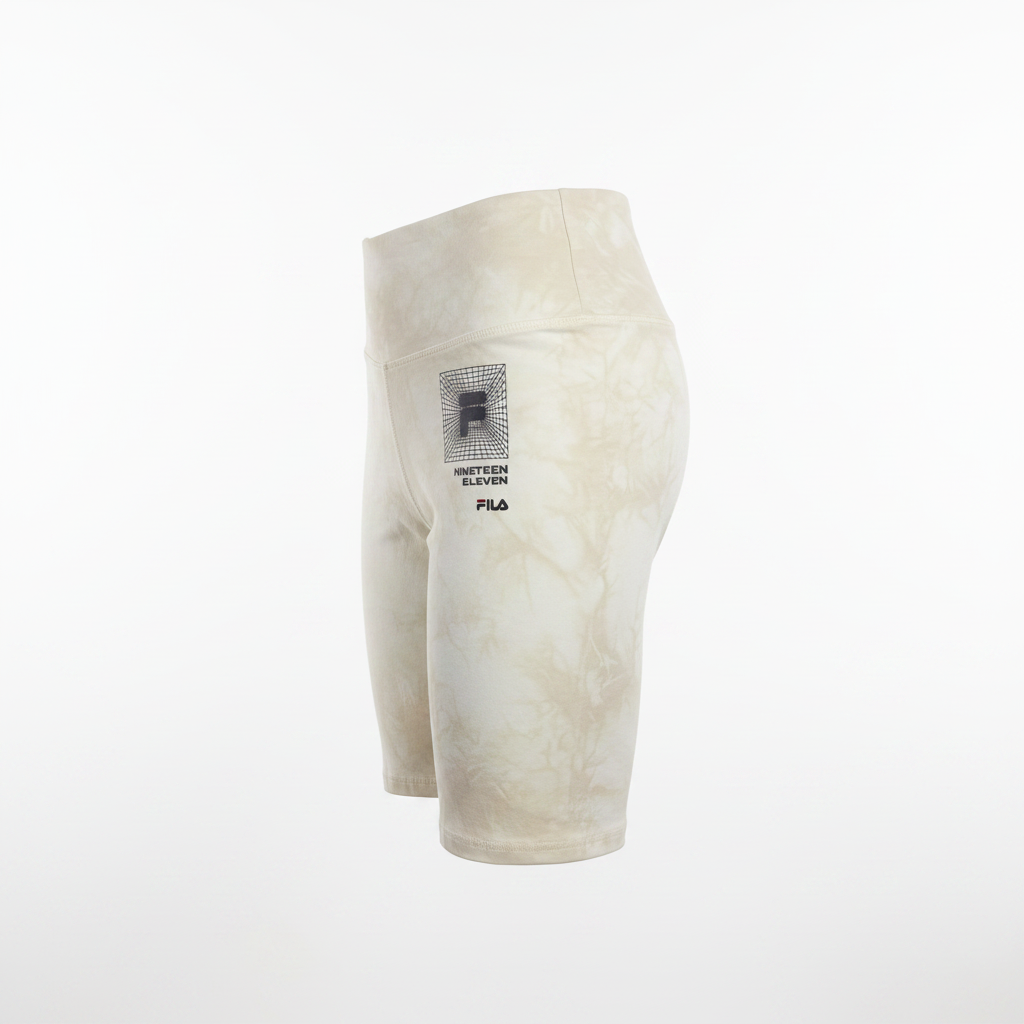 FILA Cream Tie-Dye Bike Shorts - Side