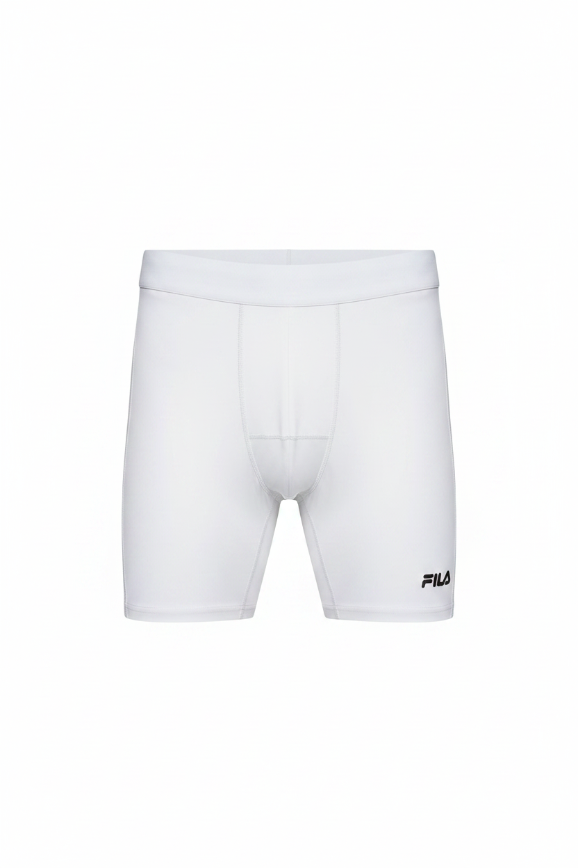 FILA White Compression Shorts - Front