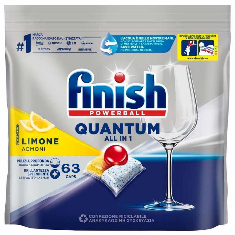 Finish dishwasher tables quantum all in 1, 63 tabs lemon