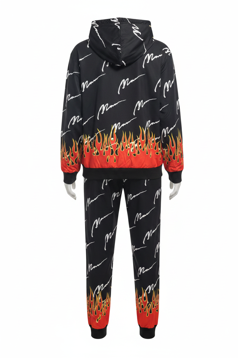 Flame Tracksuit Set - Back
