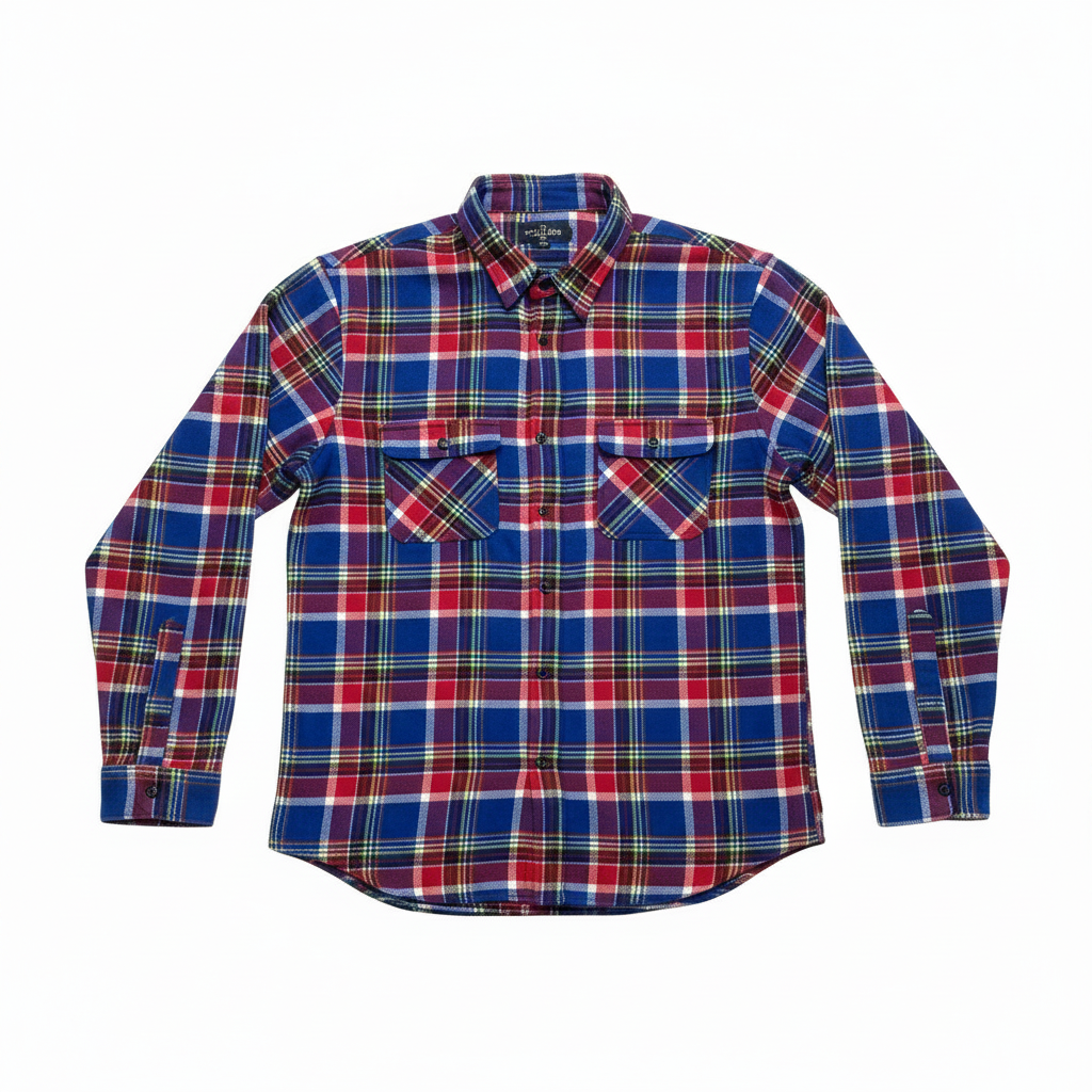 Flat lay flannel shirt