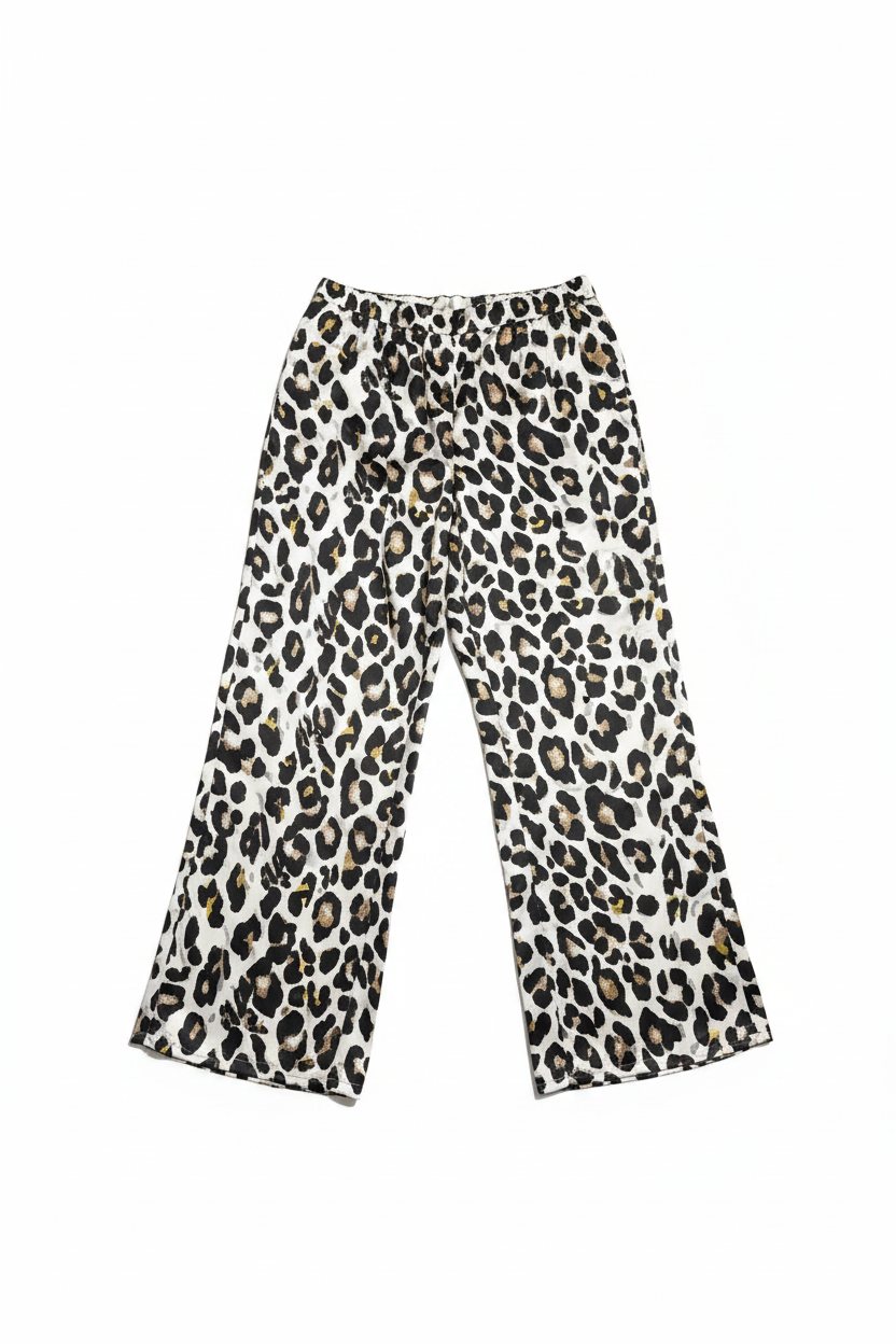 Flat Lay - Leopard Trousers Button Waist