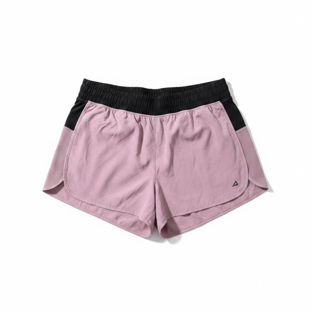 Flat lay pink shorts