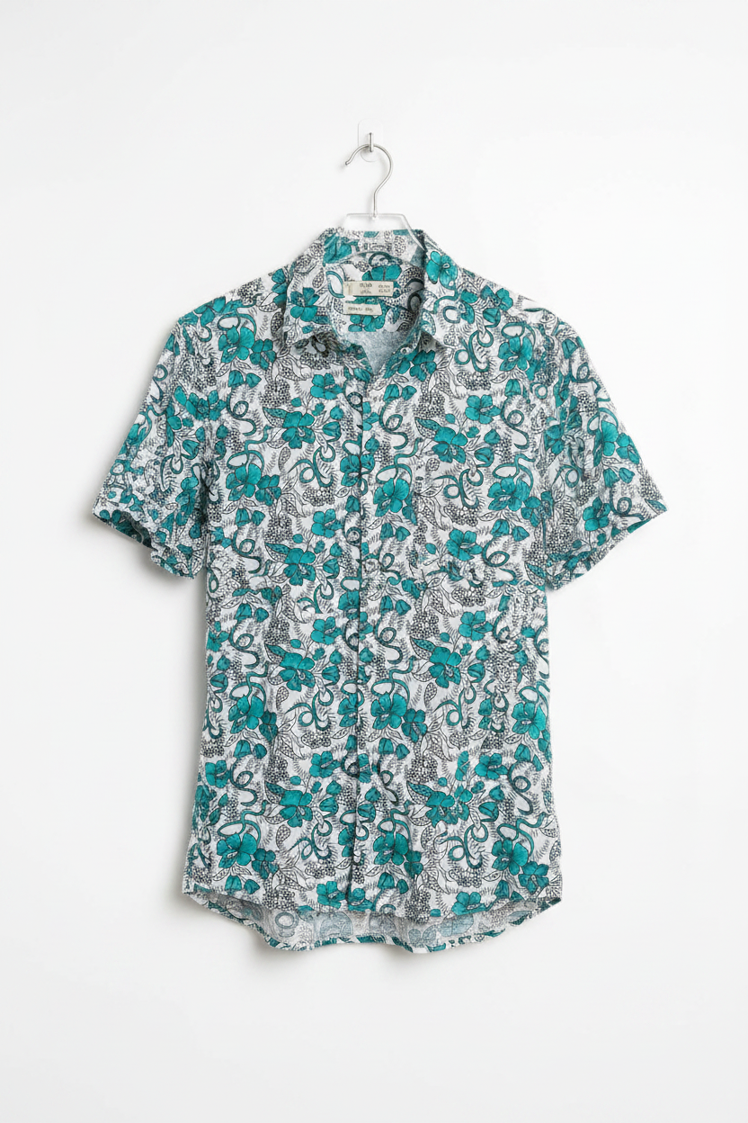 Floral Shirt White BG 1