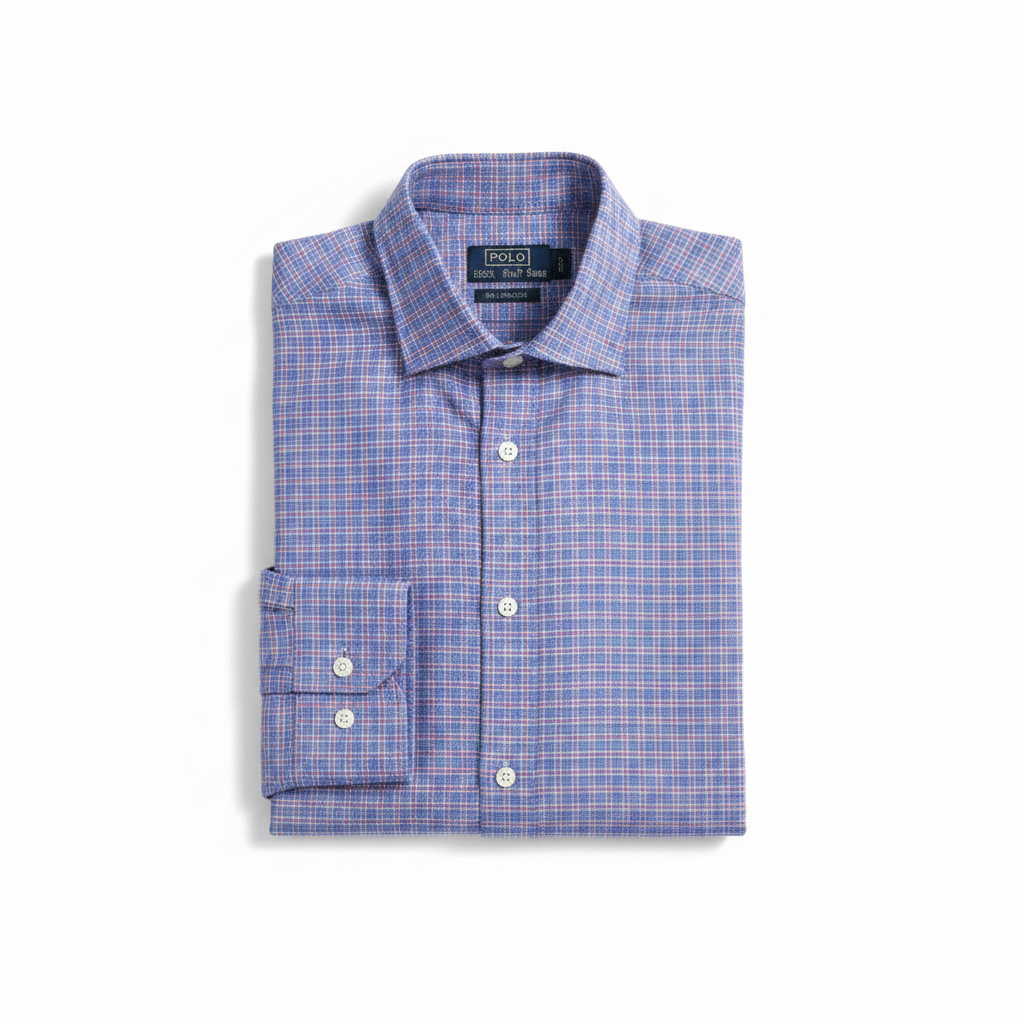 Folded plaid shirt