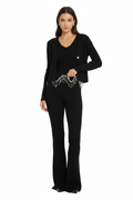 Full Body - Black Knit Set On Model