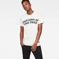 GSTAR MILK WHITE Graphic 23 T-Shirt