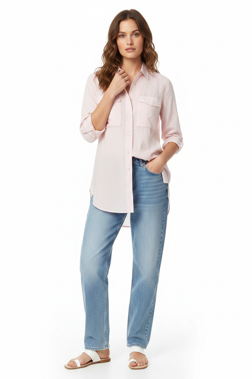 G-Star Pink Shirt - Model Wearing