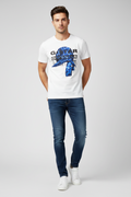 G-Star Raw Originals Graphic T-Shirt – White / Blue Camo