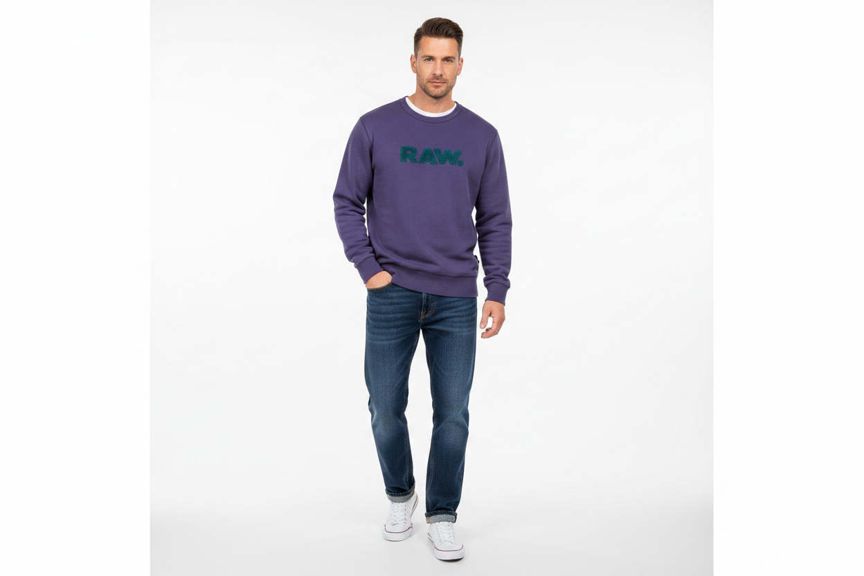 G-Star RAW purple "RAW" sweatshirt