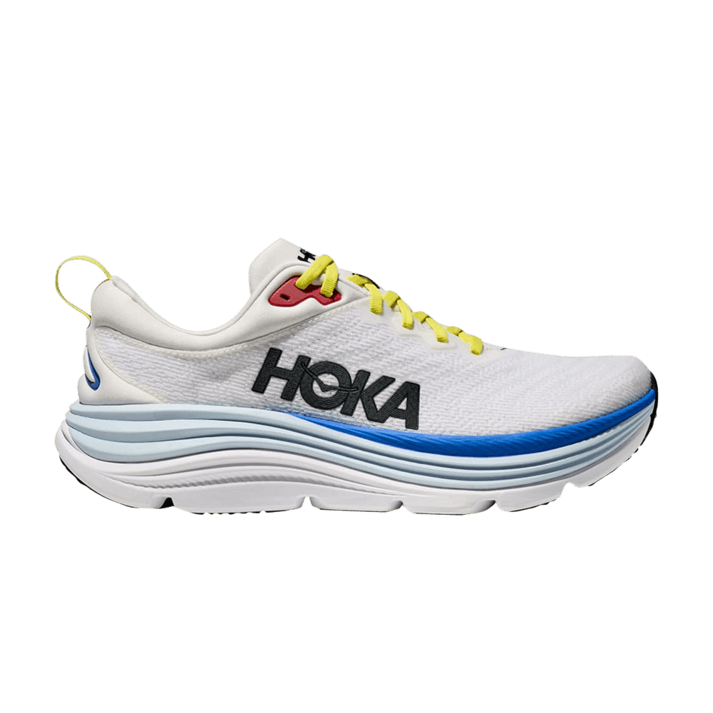HOKA Men's Gaviota 5 Running Shoes in Blanc De Blanc/Virtual Blue 1127929-BVR (NO BOX)