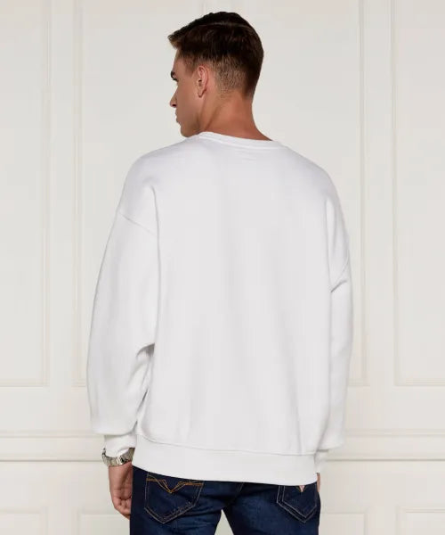 GUESS MENS WHITE LONG SLEEVE Sweatshirt