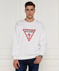 GUESS MENS WHITE LONG SLEEVE Sweatshirt