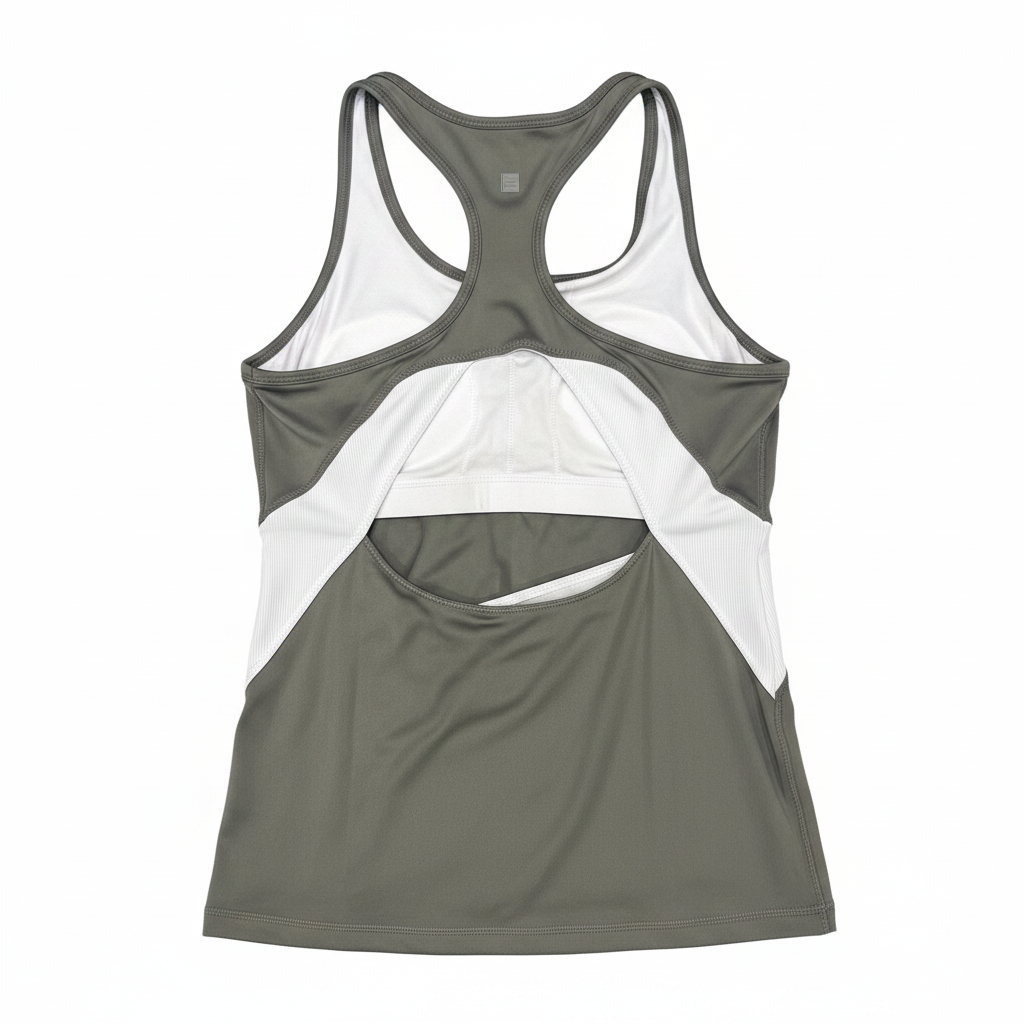 Gray Racerback Tank - Back