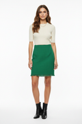 Green Tweed Fringe Mini Skirt - Model Shot