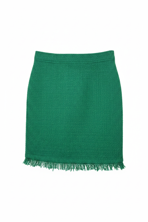 Green Tweed Skirt - Front
