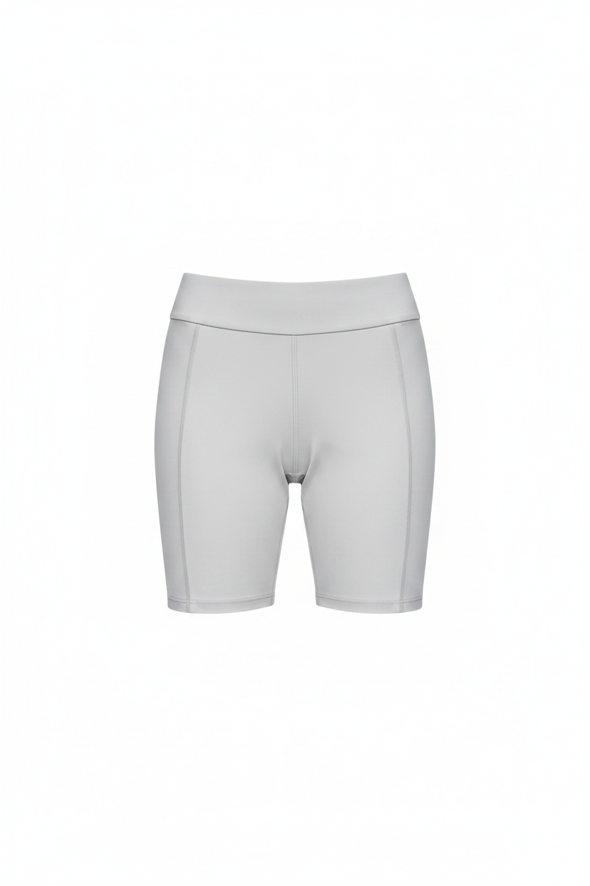 Grey Biker Shorts - Front