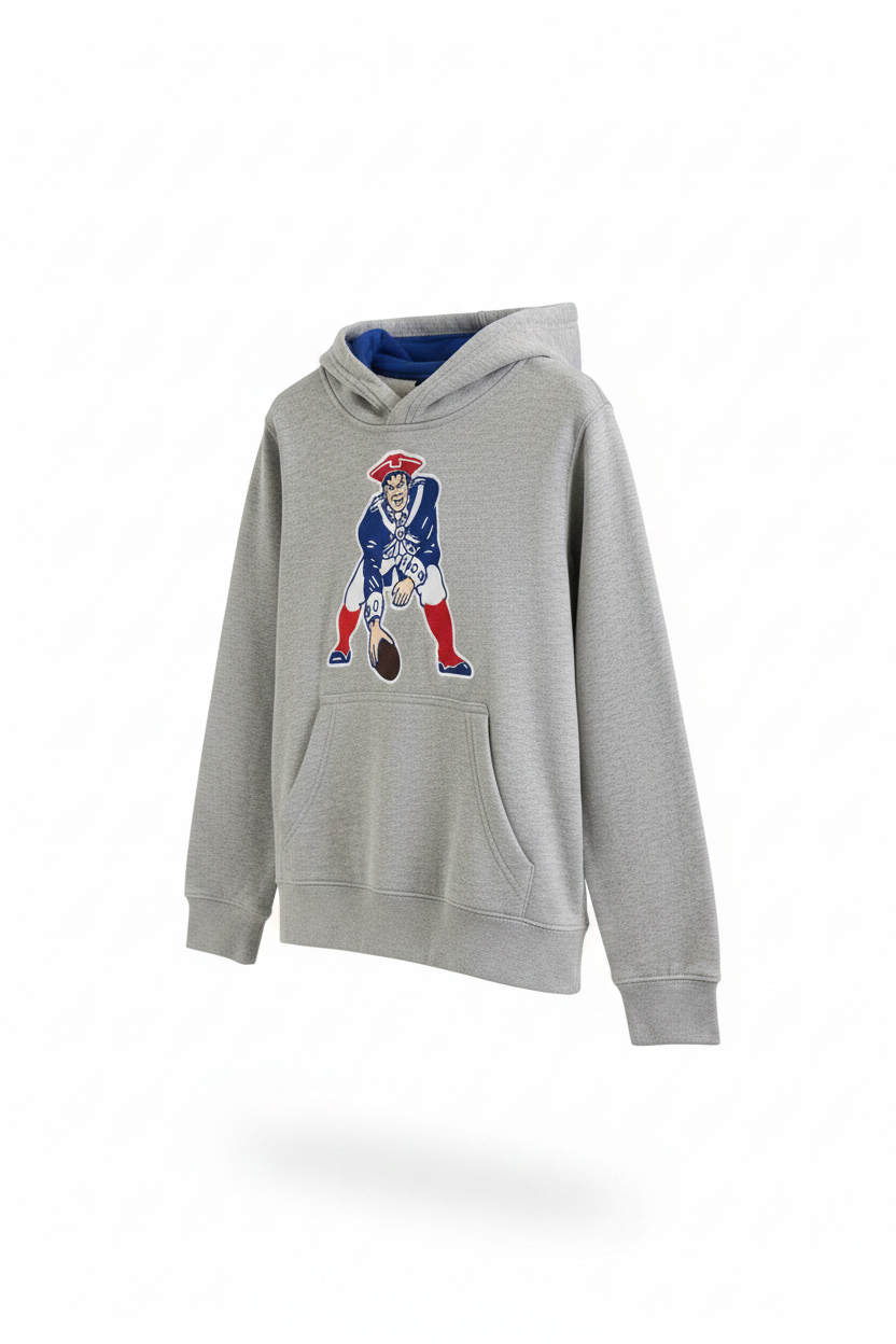 Grey Patriots Hoodie - Side