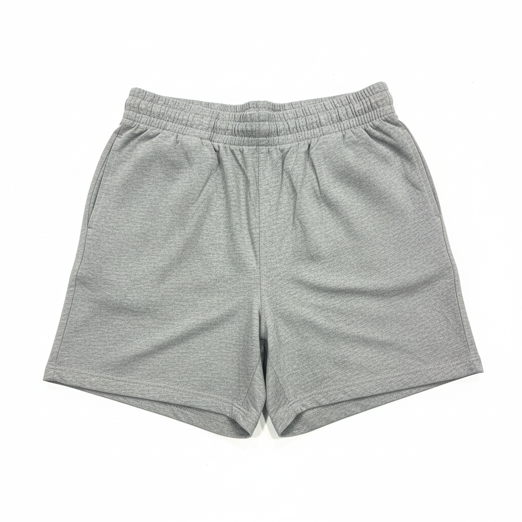 Grey Sweat Shorts - Flat Lay