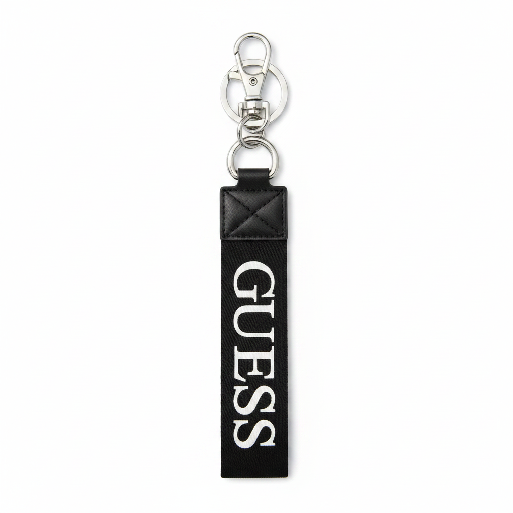GUESS Logo Webbing Keychain