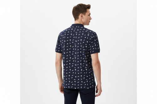 Guess Navy Polo — Back 3Q