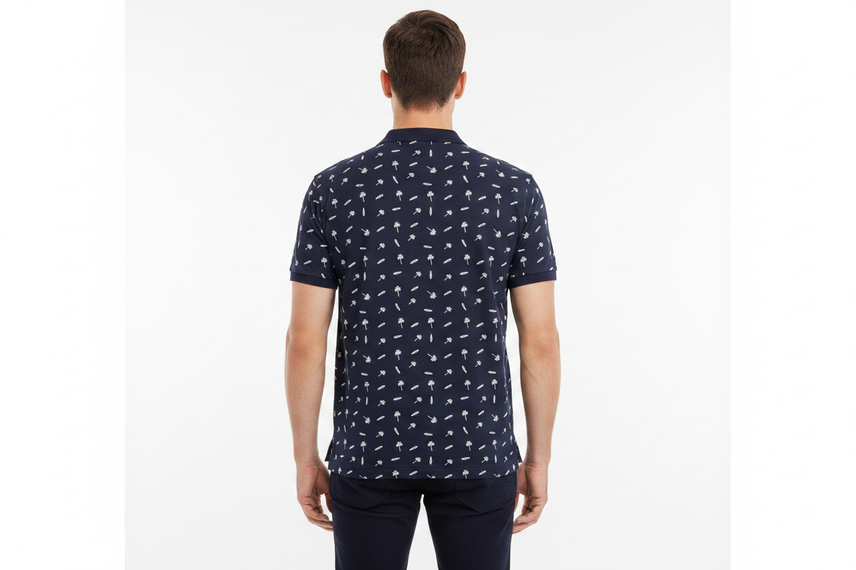 Guess Navy Polo — Back