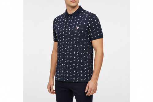 Guess Navy Polo — Front-Right 3Q