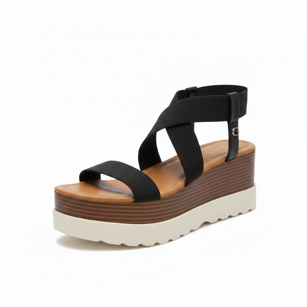 Guess Platform Sandal – White Background
