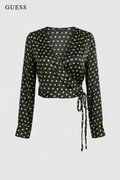 Guess Polka Dot Wrap Top - With Logo