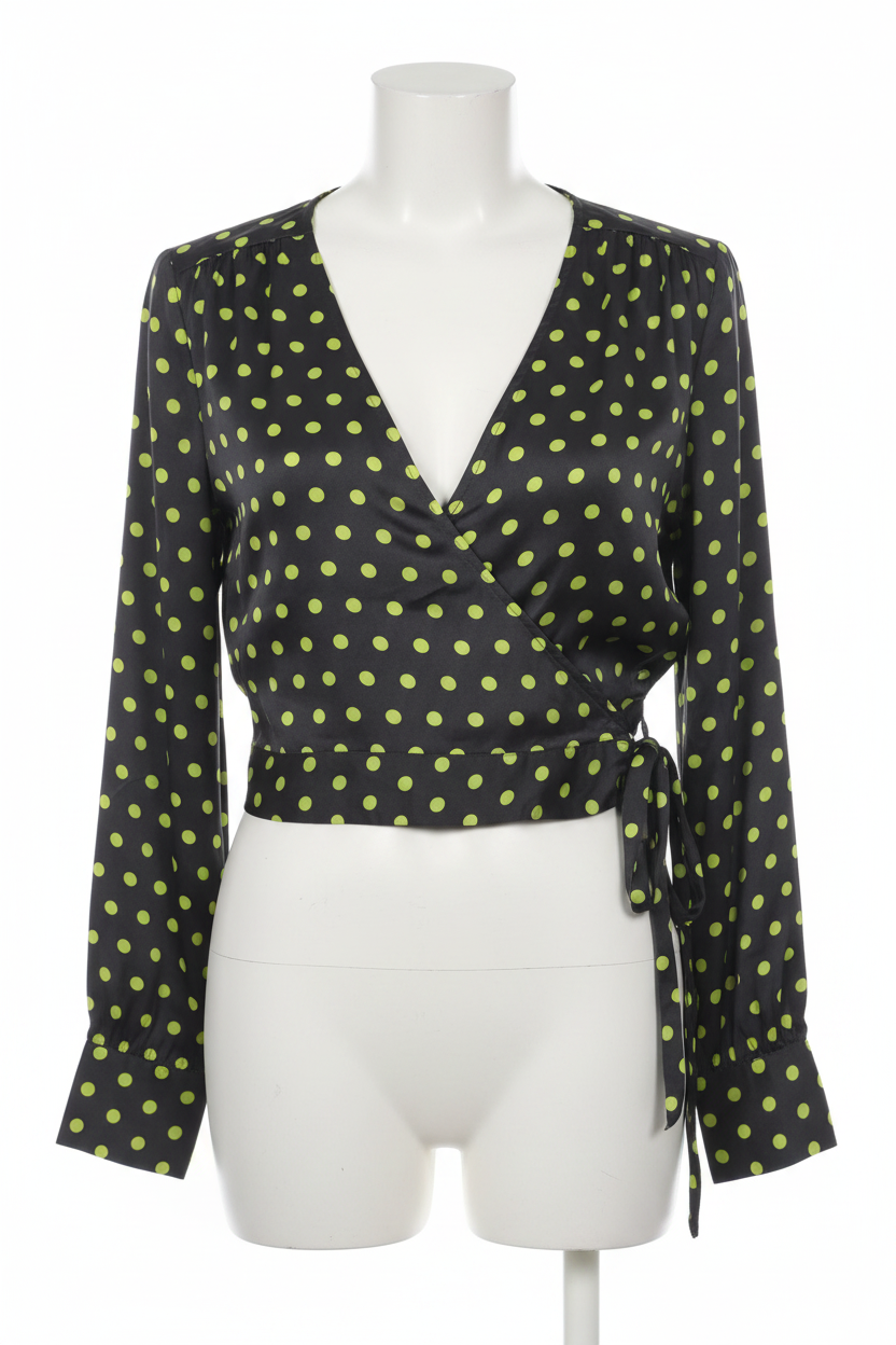 Guess Polka Dot Wrap Top