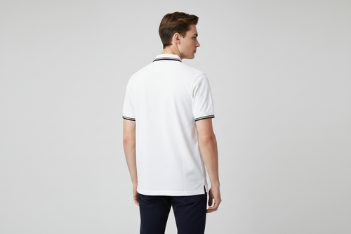 Guess White Polo — Back 3Q