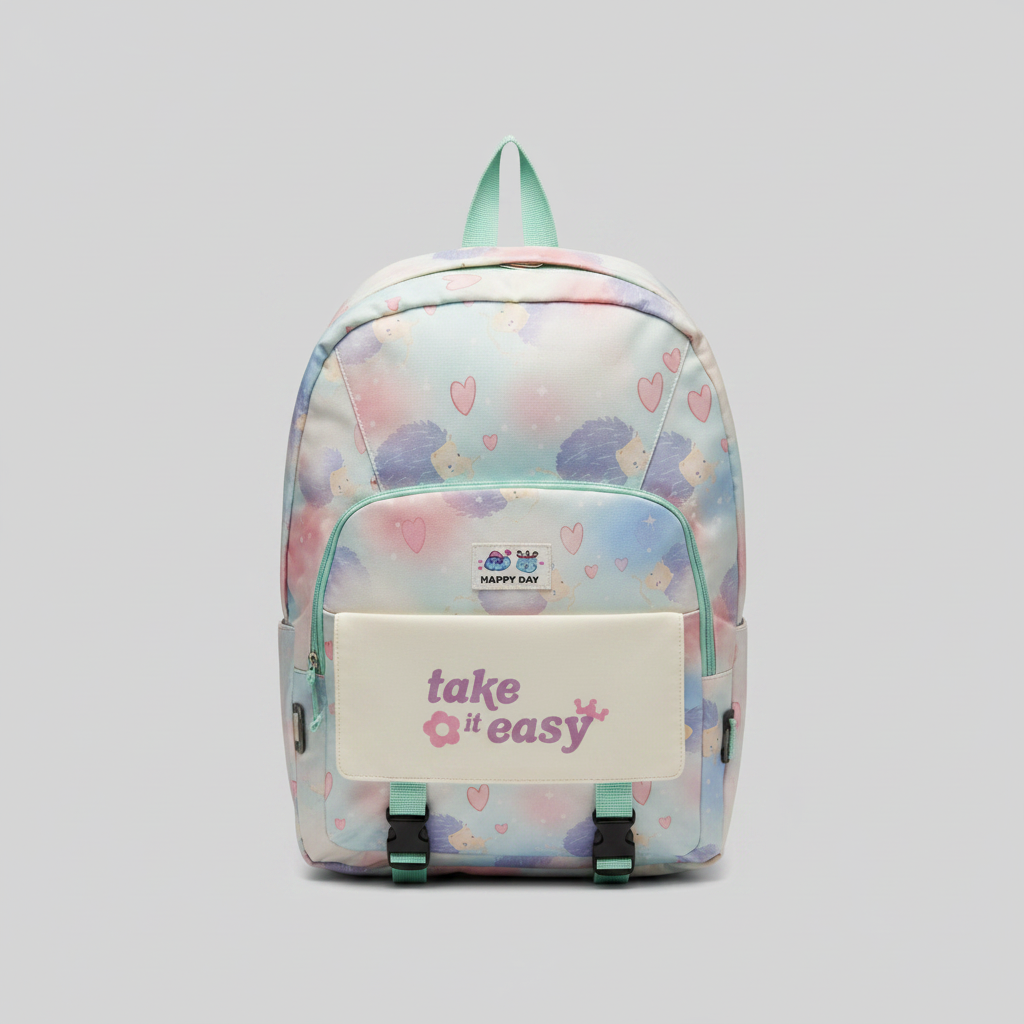 Happy Day Mint Backpack – Front