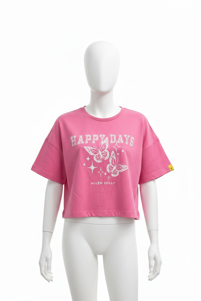 Happy Days Crop Tee - Mannequin Shot
