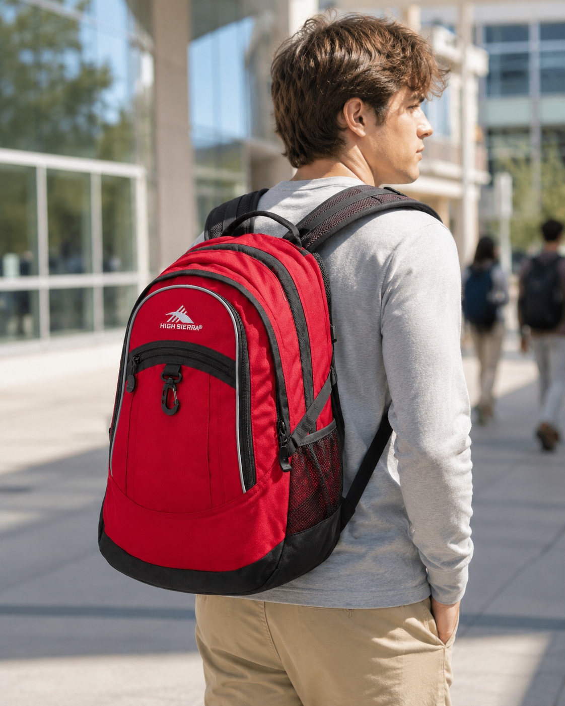 High Sierra Red & Black Multi-Compartment Laptop Backpack