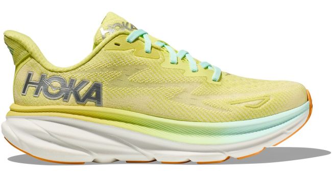 Hoka Womens running shoes CLIFTON 9 WIDE W yellow ( WITHOUT BOX )